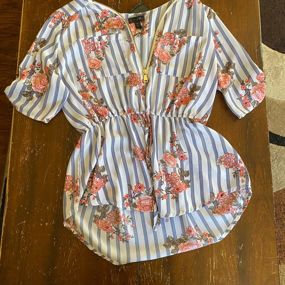 Floral dressy blouse